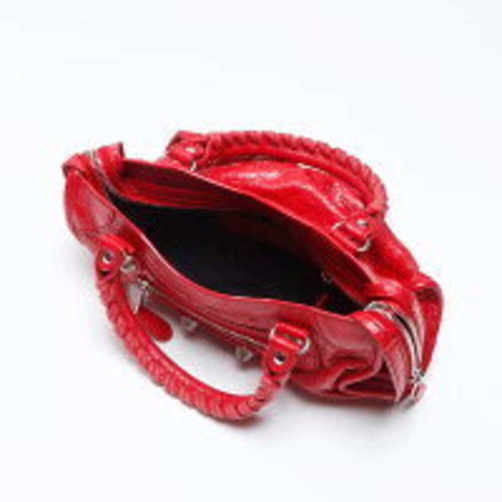 Balenciaga Giant City Leather Shoulder Bag Red - Picture 12 of 13